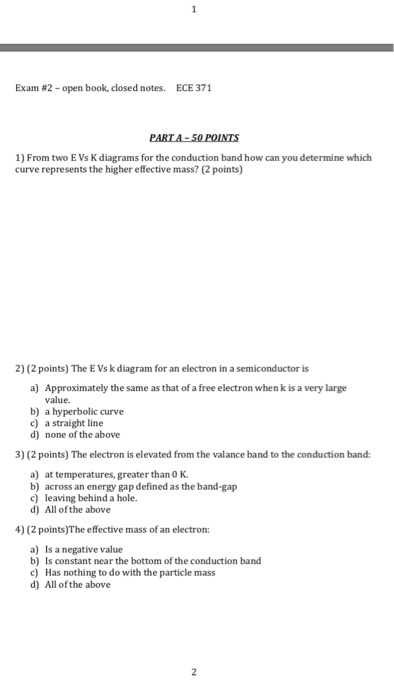 From two E Vs K diagrams for the conduction band how | Chegg.com