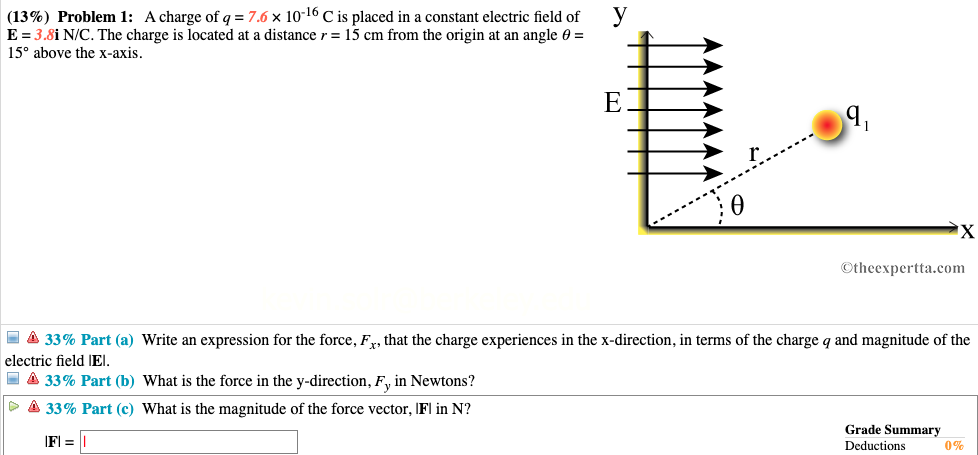 Solved Y 13 Problem 1 A Charge Of Q 7 6 X 10 16 C I Chegg Com