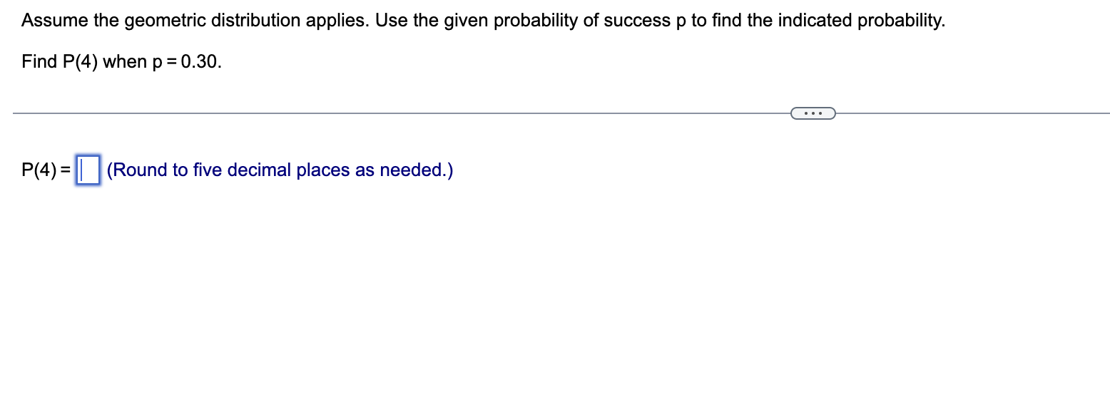 Solved Assume The Geometric Distribution Applies. Use The | Chegg.com