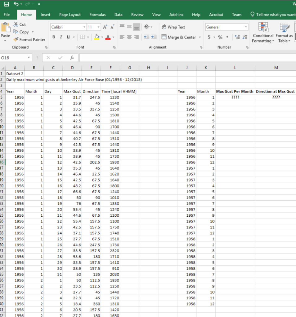 Solved ***Excel help*** Trying to sort through big data | Chegg.com