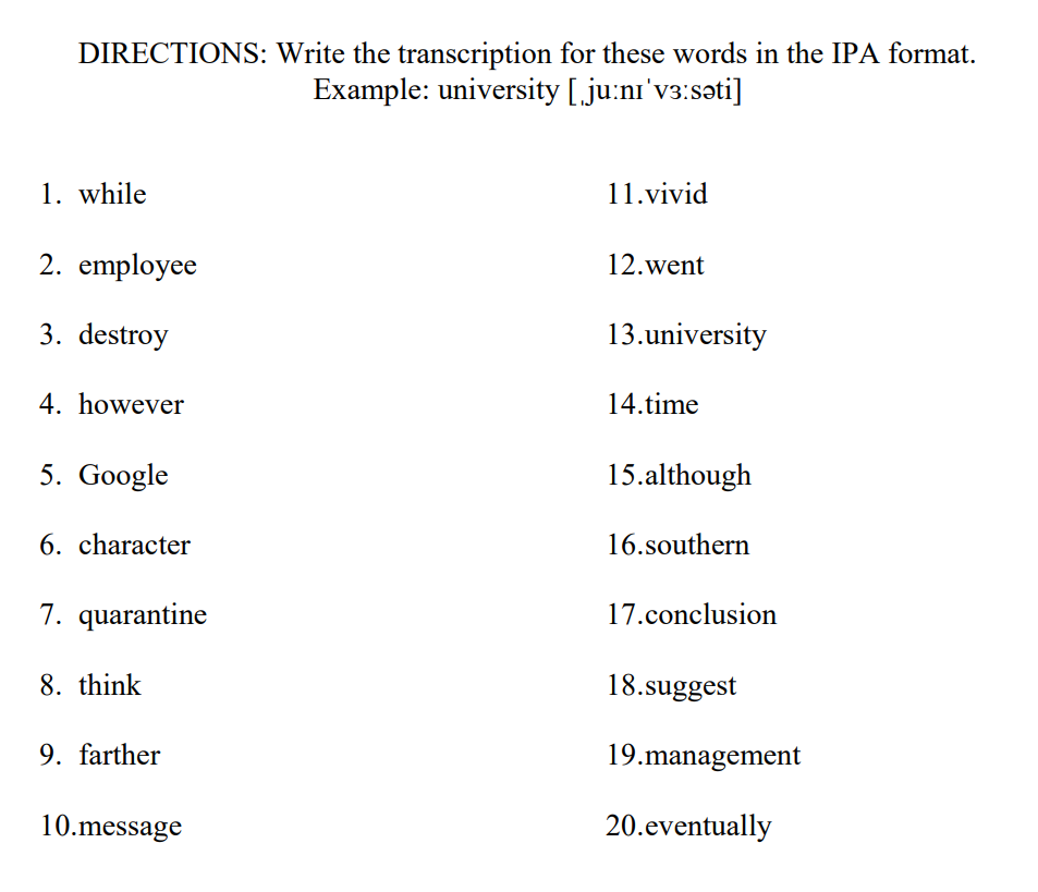 solved-directions-write-the-transcription-for-these-words-chegg