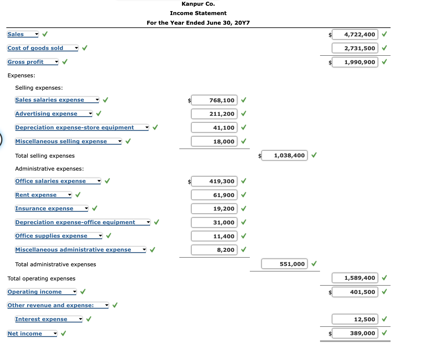 Solved Multiple-step income statement and balance sheet | Chegg.com