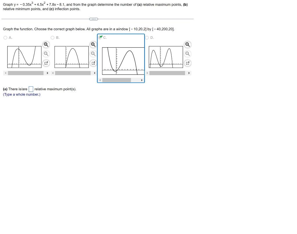 Solved graph y 0 35x3 4 5x2 7 8x 8 1 and from the graph chegg