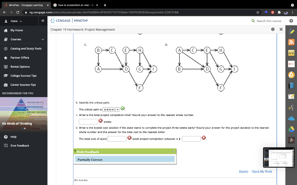 Mindtap Cengage Learning X How To Screenshot On Chegg Com