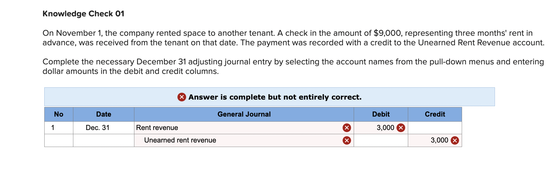 Solved On November 1, the company rented space to another | Chegg.com
