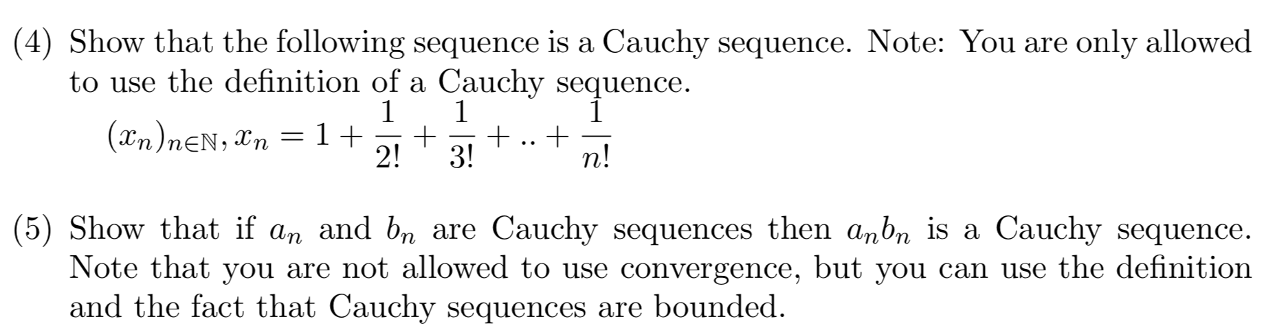 cauchy sequence khan