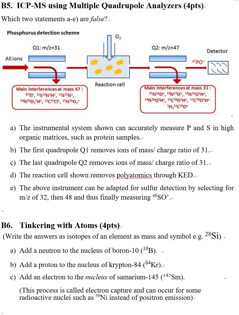 B5 Icp Ms Using Multiple Quadrupole Analyzers 4p Chegg Com