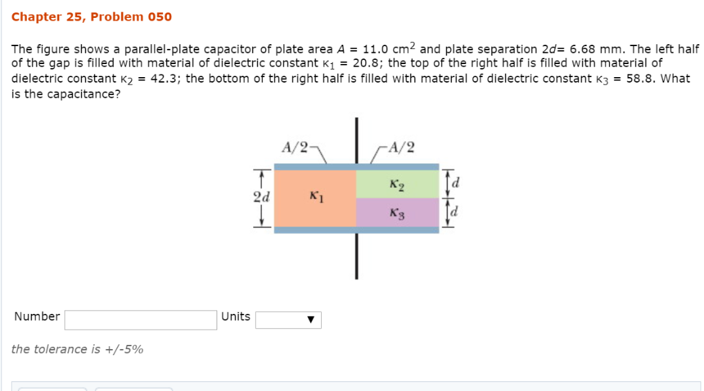 Solved The Figure Shows A Parallel-plate Capacitor Of Plate | Chegg.com