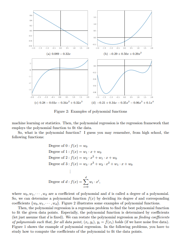 Introduction We Will Look At A Polynomial Regression | Chegg.com