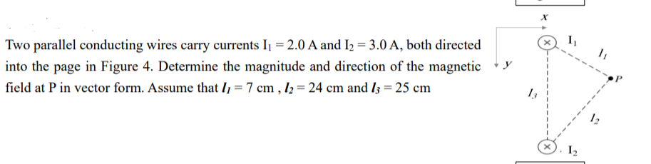 Solved X 11 Two parallel conducting wires carry currents 11 | Chegg.com