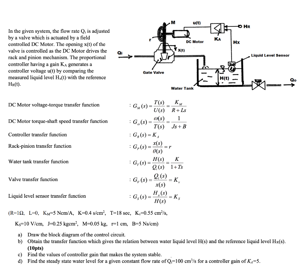 M U T O Hr Ka Dc Motor Hx X T Liquid Level Senso Chegg Com