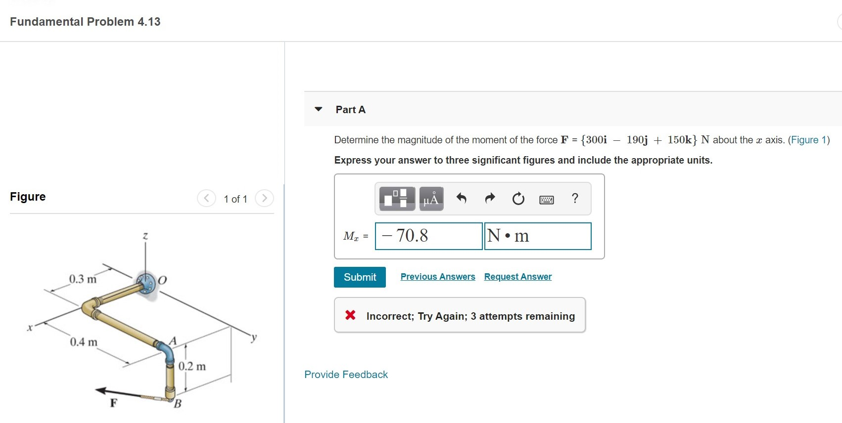 Solved Fundamental Problem 4.13 Part A Determine The | Chegg.com