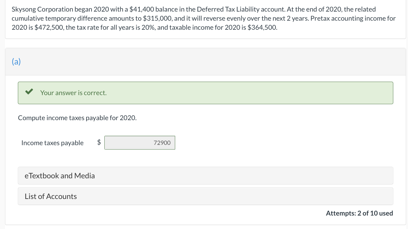 Solved Skysong Corporation began 2020 with a 41,400 balance