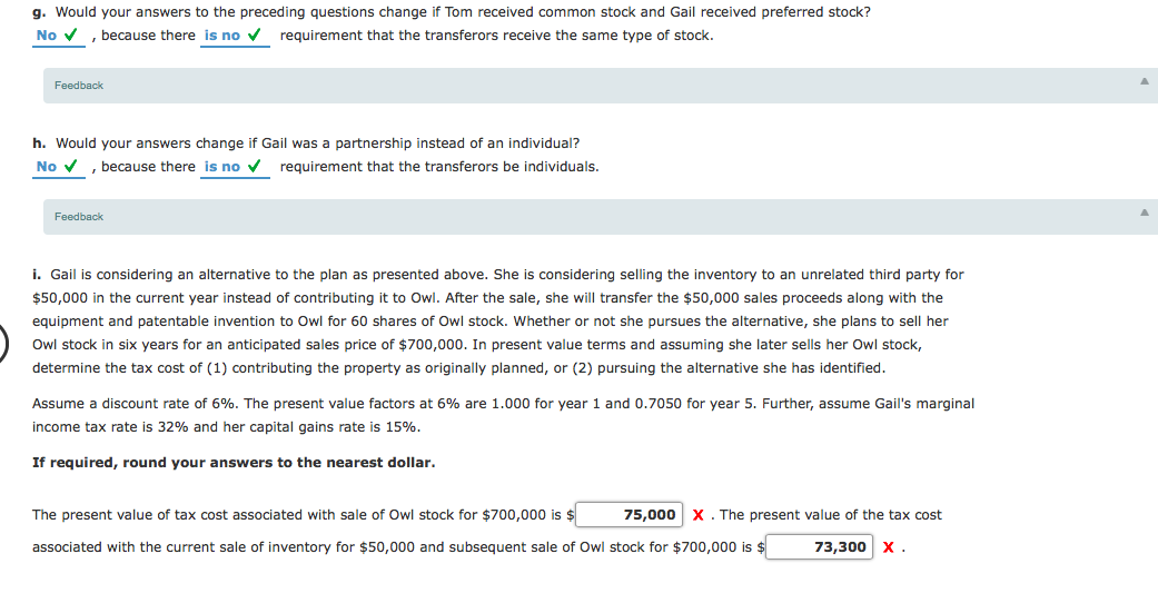 Solved Problem 1827 (LO. 1, 3) Tom and Gail form Owl