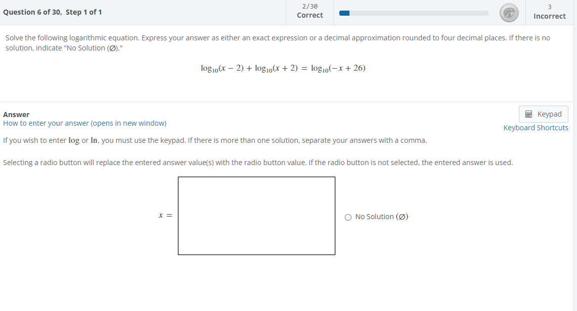 Solved I'm needing help on how to do logarithms like the | Chegg.com