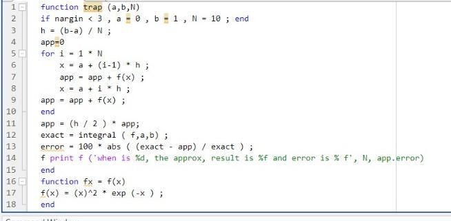 Solved I tried to write a matlab code for numerical | Chegg.com
