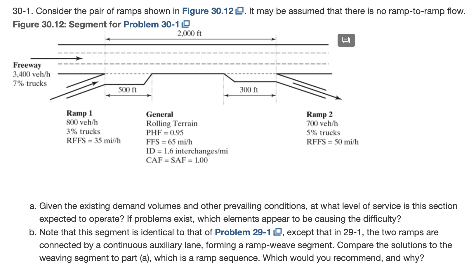 Solved 301. Consider the pair of ramps shown in Figure