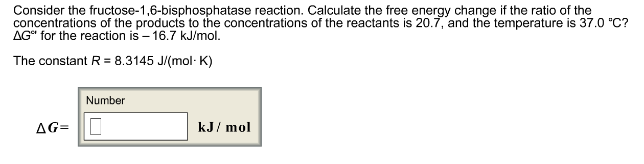 Solved Consider The Fructose-1,6-bisphosphatase Reaction. | Chegg.com