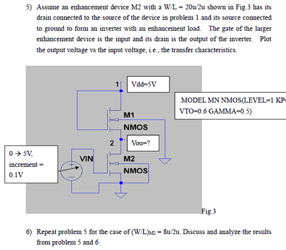 Solved The Following Problems Deal With MOSFET Device | Chegg.com