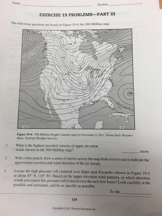 Solved EXERCISE 19: Weather Name Section EXERCISE 19 | Chegg.com