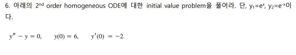 Solved 6. Of289 2nd order homogeneous ODE0|| CH et initial | Chegg.com