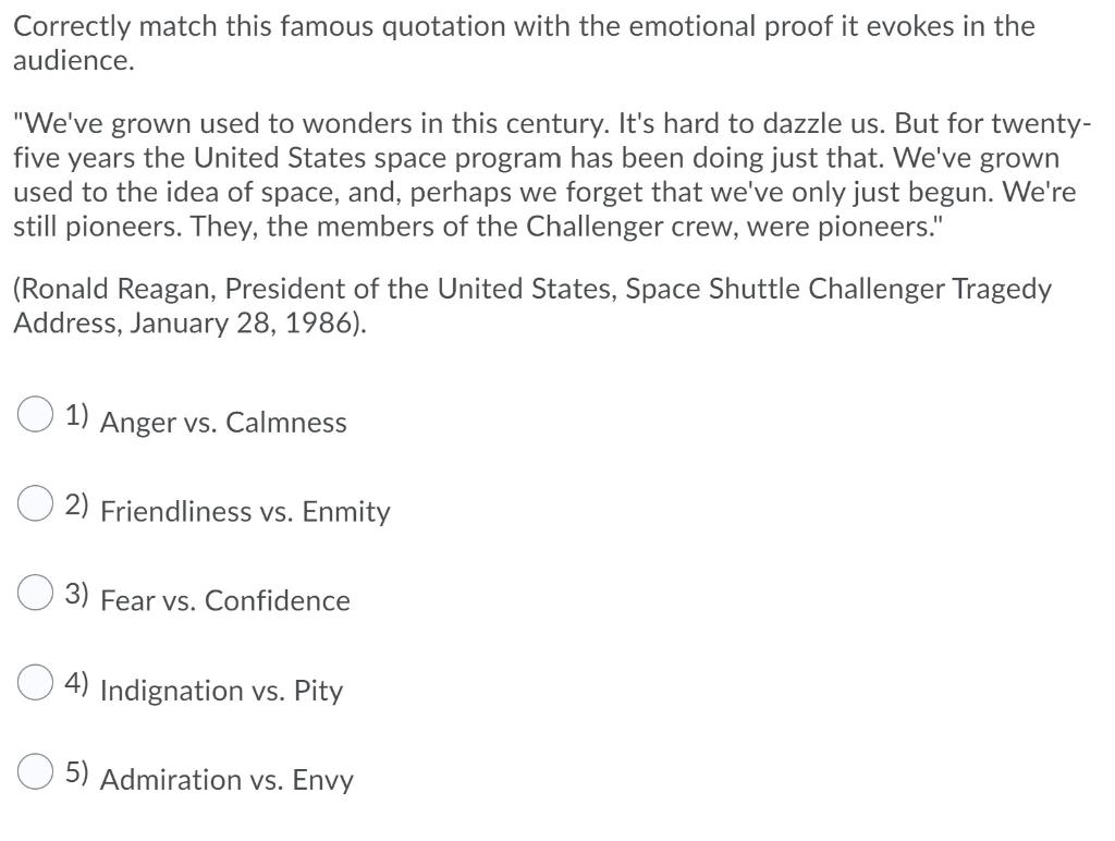 Solved Correctly match this famous quotation with the