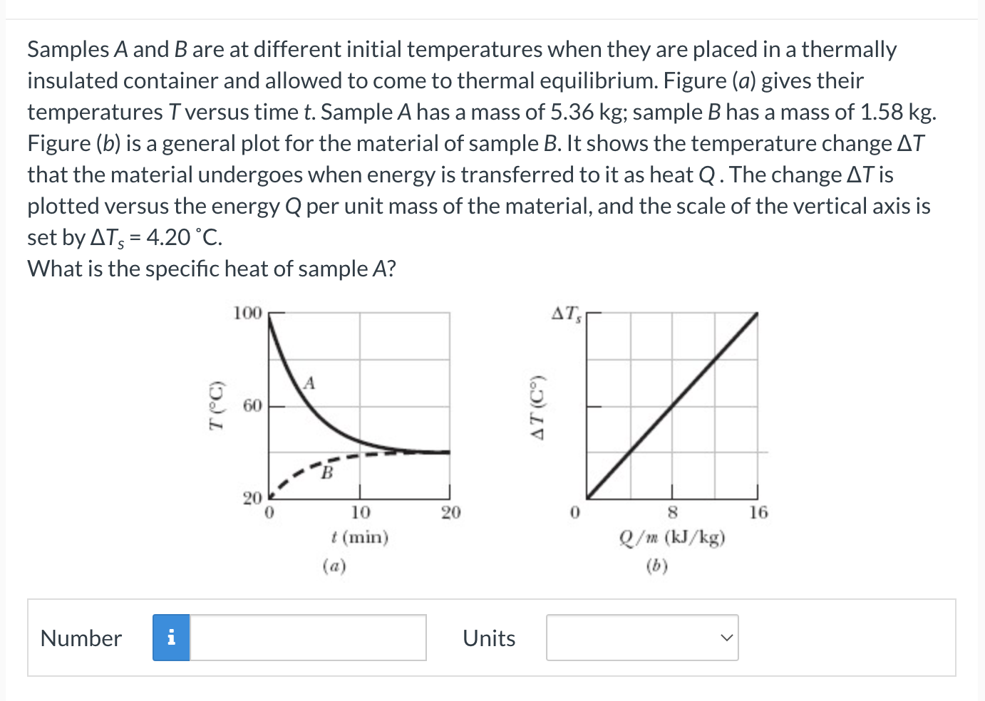 Solved Samples A and B are at different initial temperatures