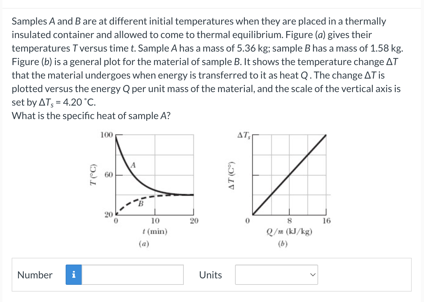 [Solved]: Samples A And B Are At Different Initial Tempera