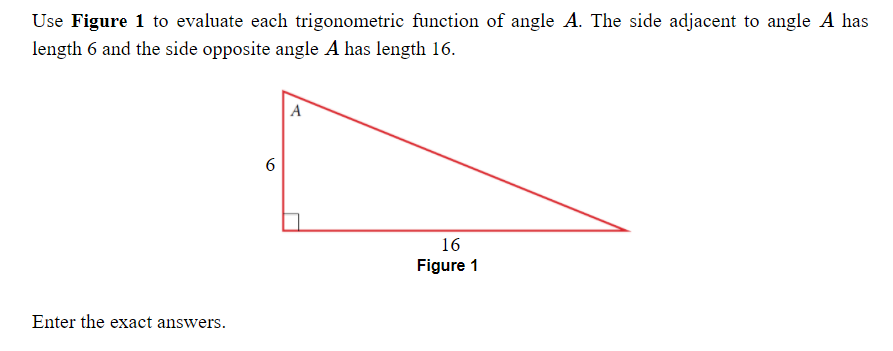 Solved Use Figure 1 to evaluate each trigonometric function | Chegg.com