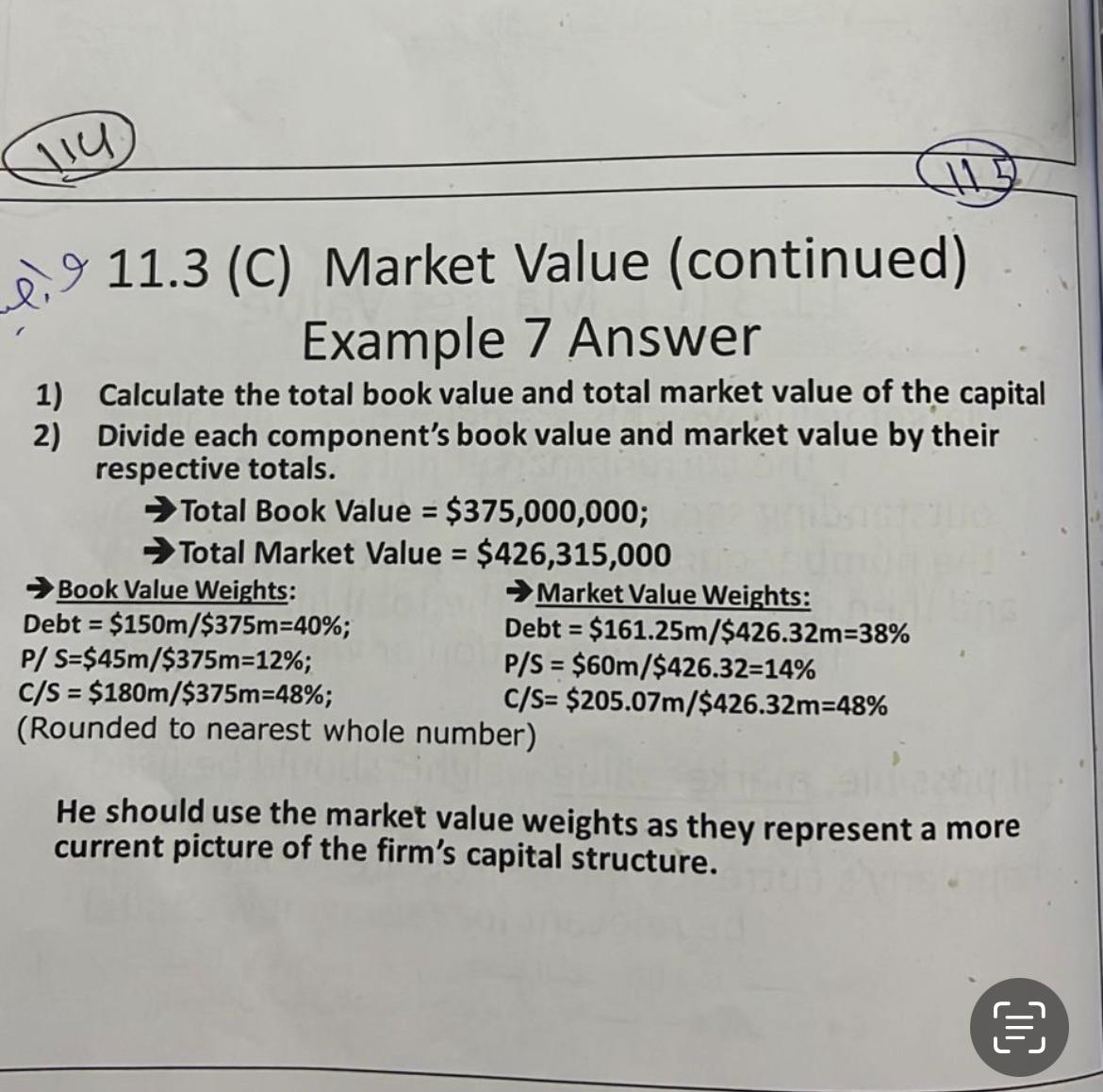 Solved Example Answer 1 Calculate The Total Book Value Chegg