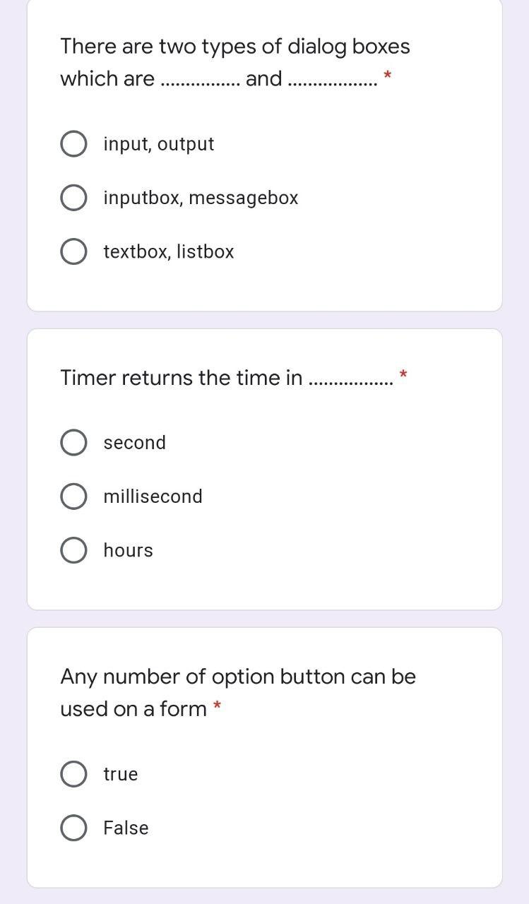 Solved There are two types of dialog boxes which are and