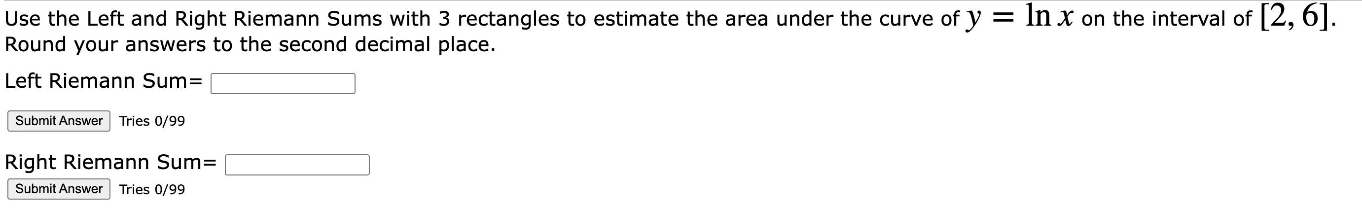 Solved Use the Left and Right Riemann Sums with 3 rectangles | Chegg.com