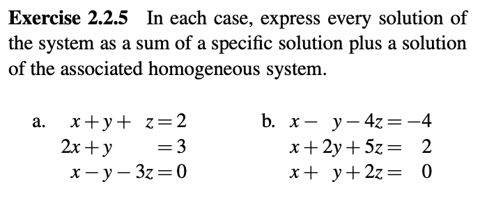 Solved Exercise 2.1.4 Find A If: A. | Chegg.com