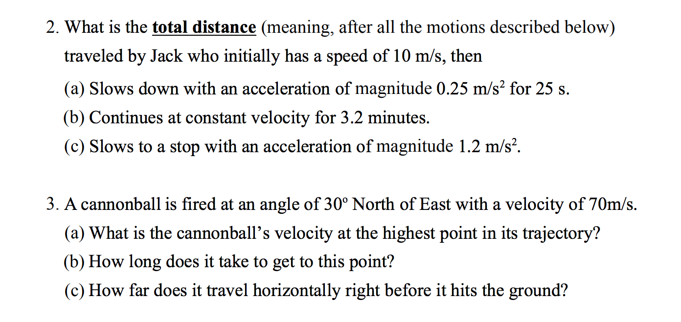 Solved 2 What Is The Total Distance Meaning After All The Chegg Com