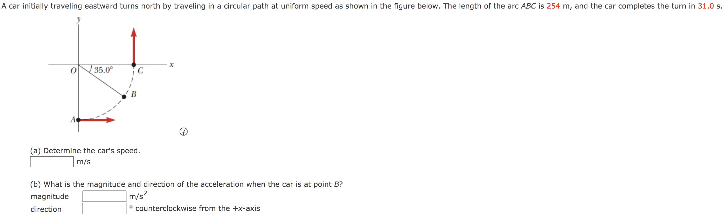 Solved A car initially traveling eastward turns north by | Chegg.com