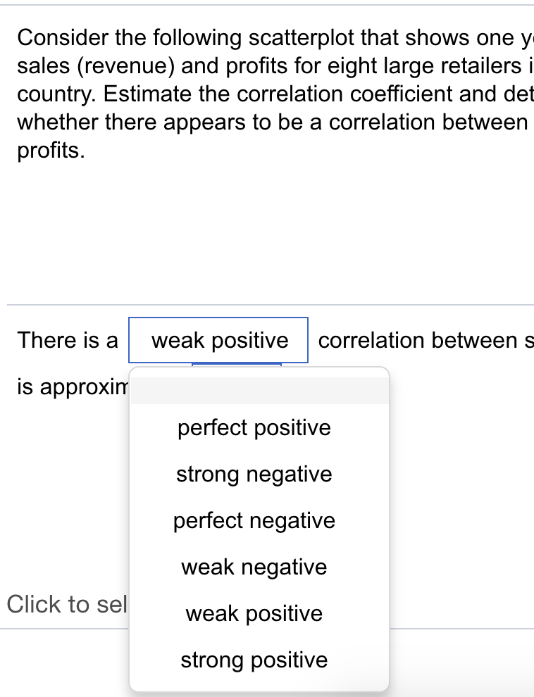 Solved Consider the following scatterplot that shows one | Chegg.com