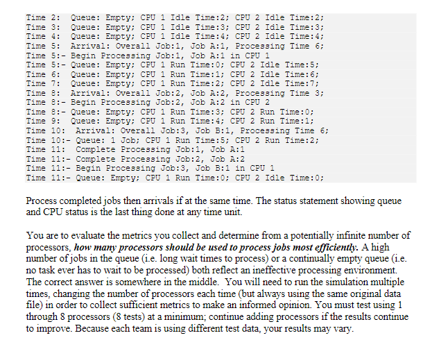 Solved The program simulates a computer with multiple | Chegg.com