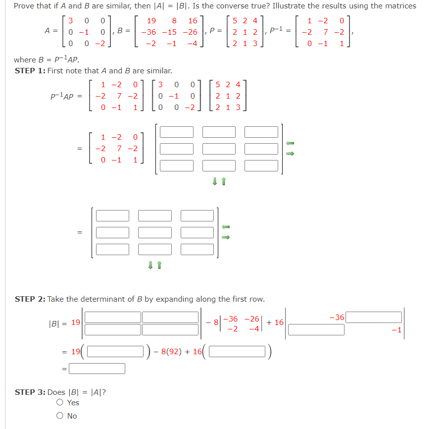 Solved = --- — Prove That If A And B Are Similar, Then |A| = | Chegg.com