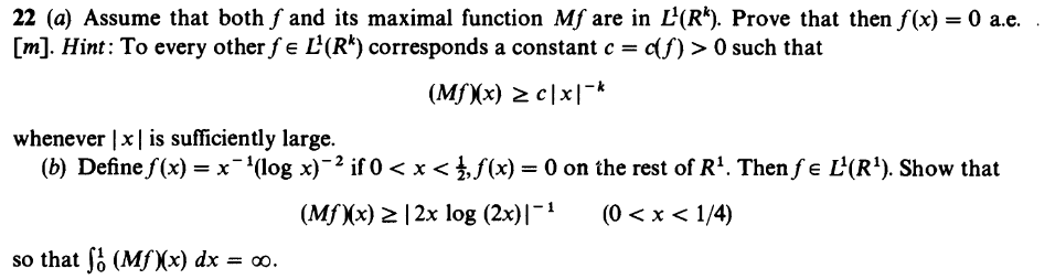 22 A Assume That Both F And Its Maximal Function Chegg Com