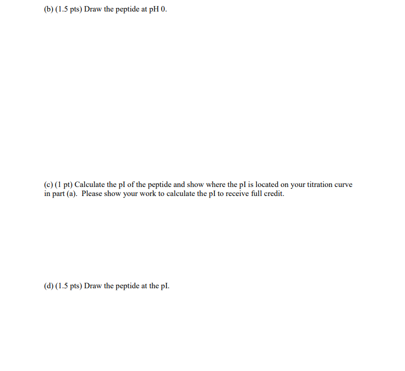 Solved 1. (5 pts total) Consider the peptide SHIPY. (a) | Chegg.com