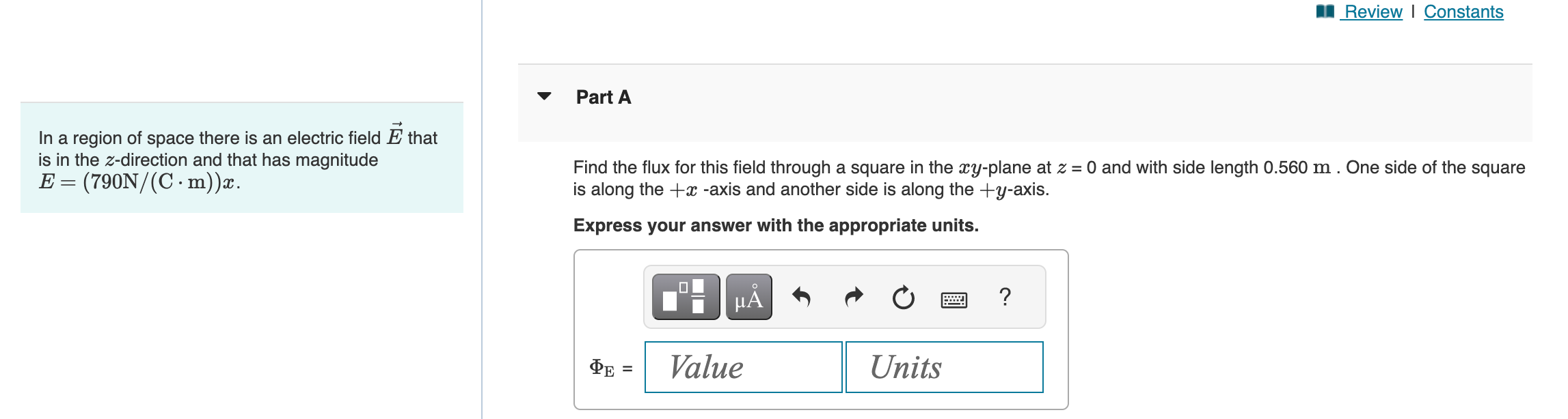 Solved In a region of space there is an electric field E | Chegg.com