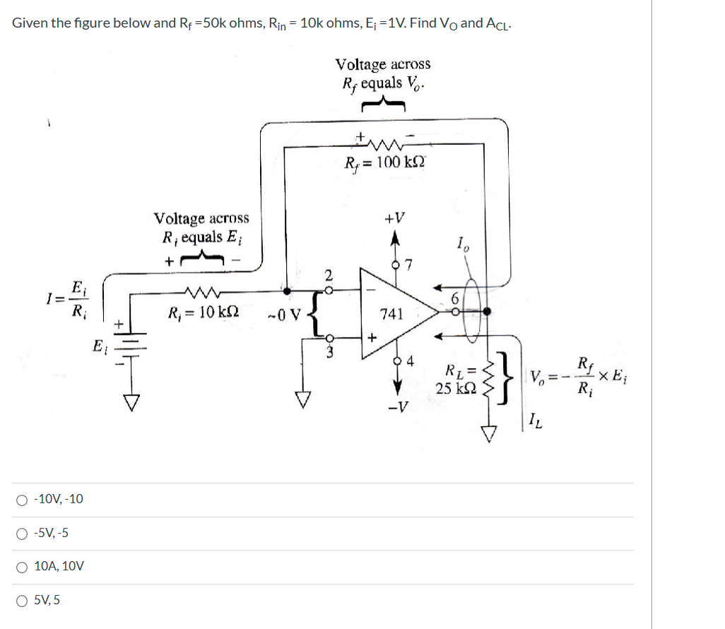 Solved Given the figure below and Rp =50k ohms, Rin = 10k