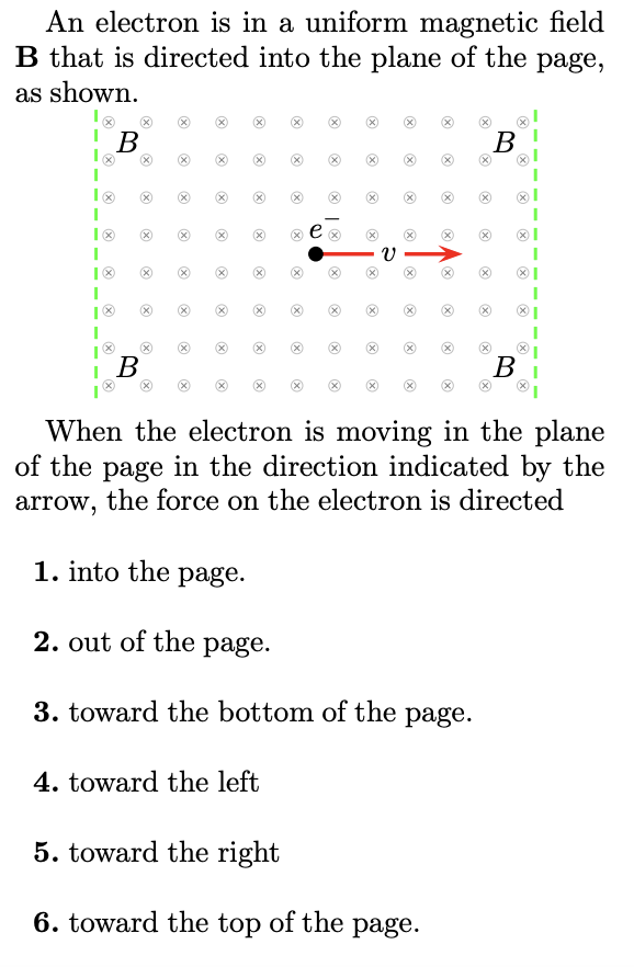 Solved An Electron Is In A Uniform Magnetic Field B That Is | Chegg.com