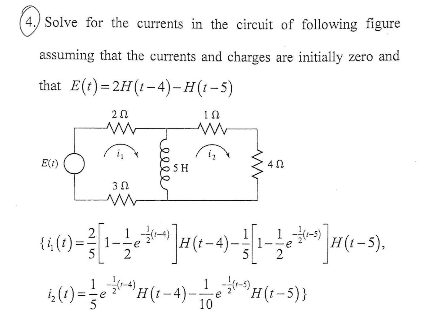 Solved 4.) Solve for the currents in the circuit of | Chegg.com