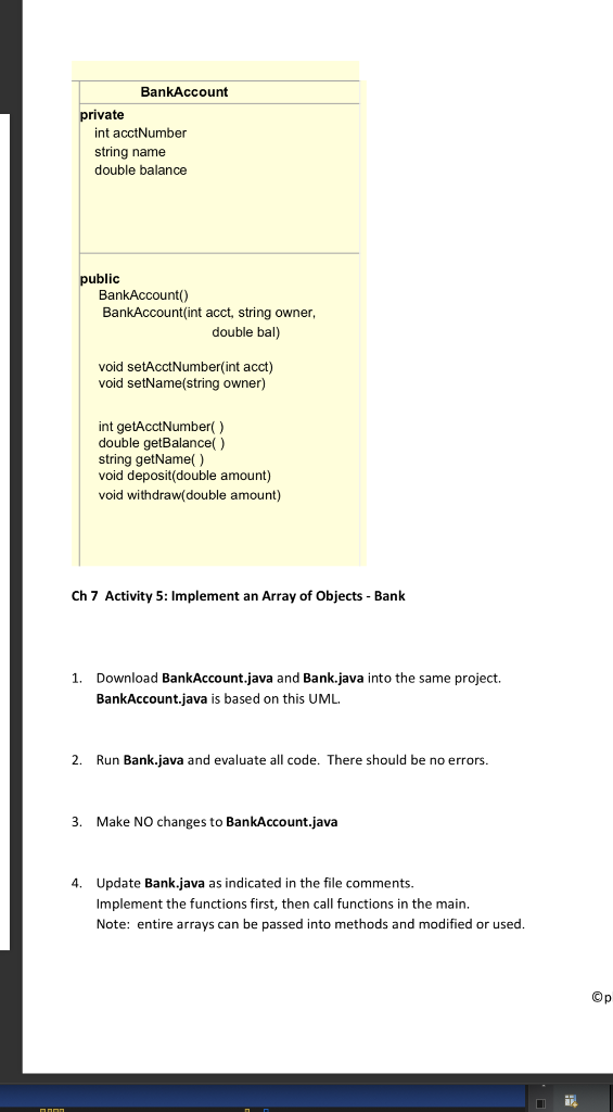 Solved help with this programs; ///BankAccount.java public | Chegg.com