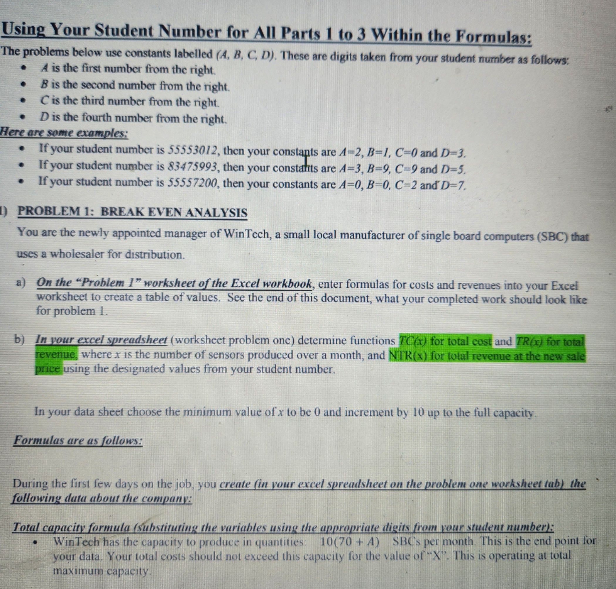 Solved The Problems Below Use Constants Labelled (A,B,C,D). | Chegg.com