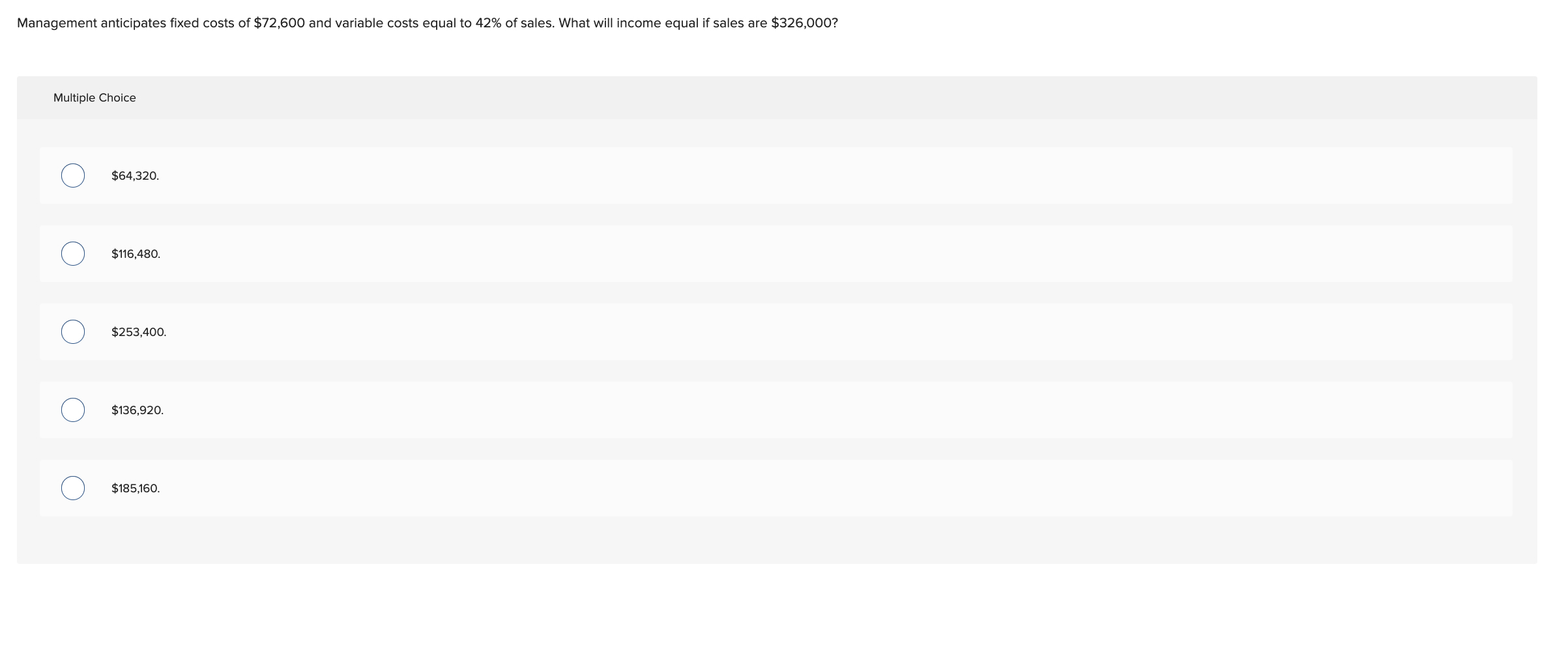 Solved Management anticipates fixed costs of $72,600 ﻿and | Chegg.com