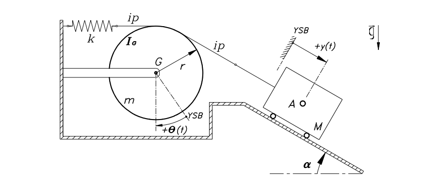 In the system given below, the mass of the flywheel | Chegg.com