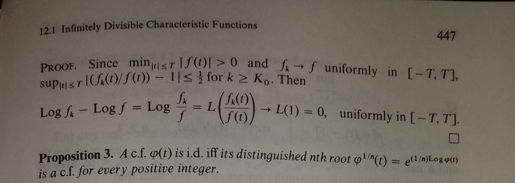 Divisible Function Solved 12.1 Infinitely Divisible Characteristic Functions | Chegg.com