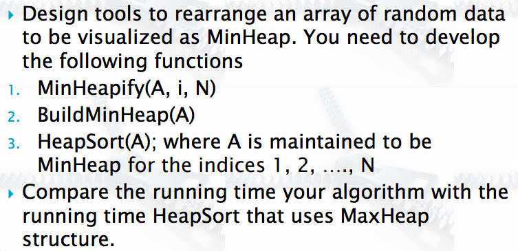 Solved Design tools to rearrange an array of random data | Chegg.com